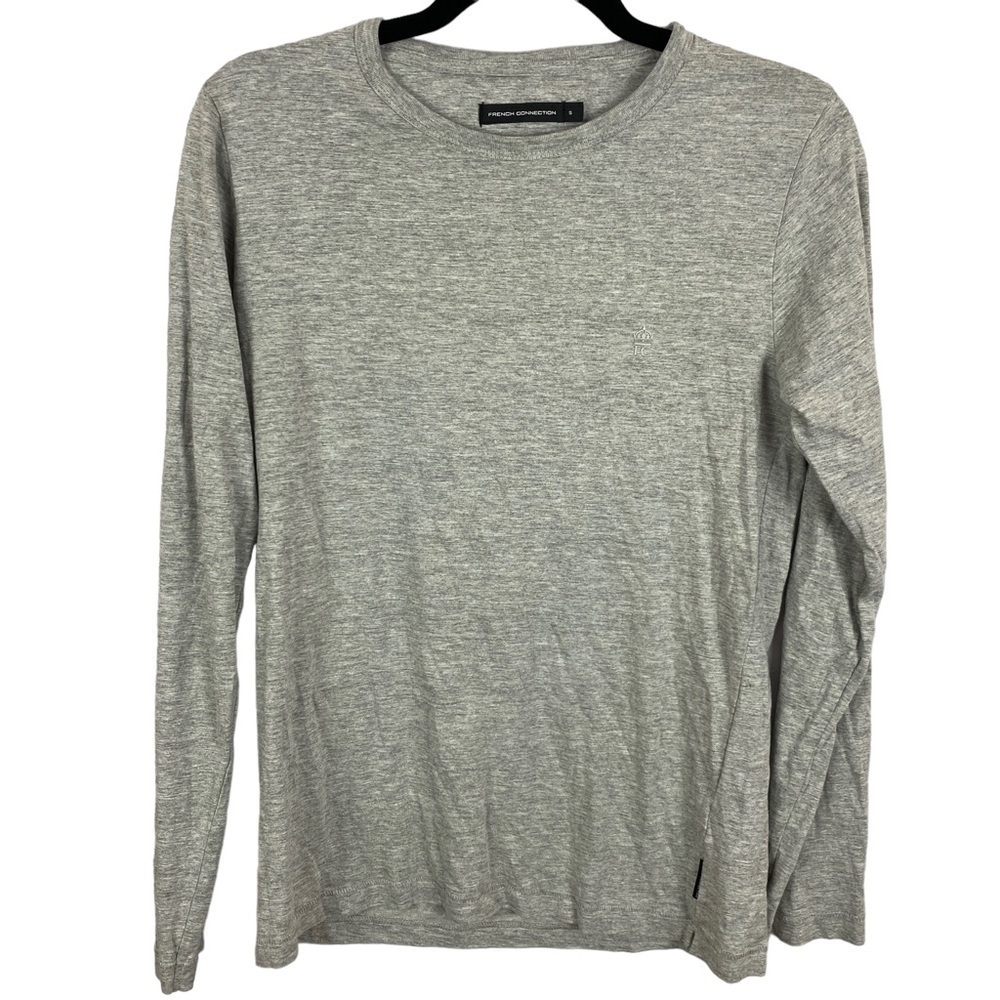 ✨3/$21✨ French Connection Gray Long Sleeve Cotton Tee Size Small